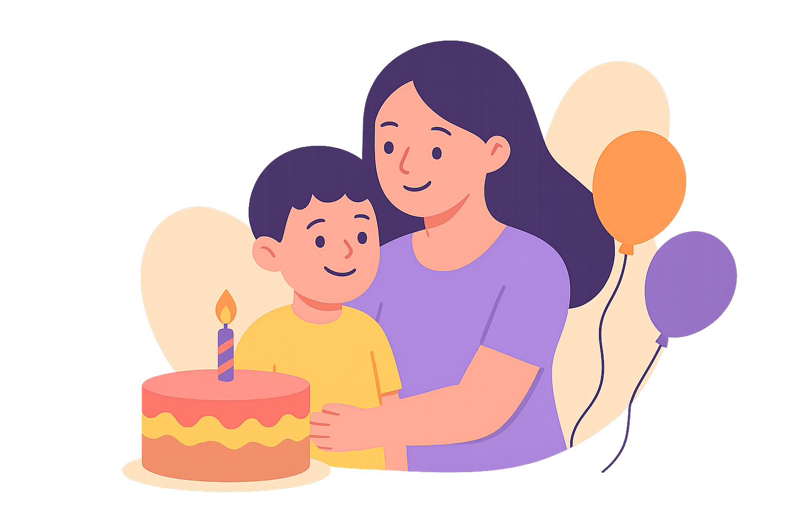 Mãe planejando e organizando festa infantil