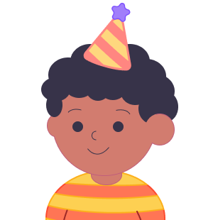 Menino com chapéu de festa