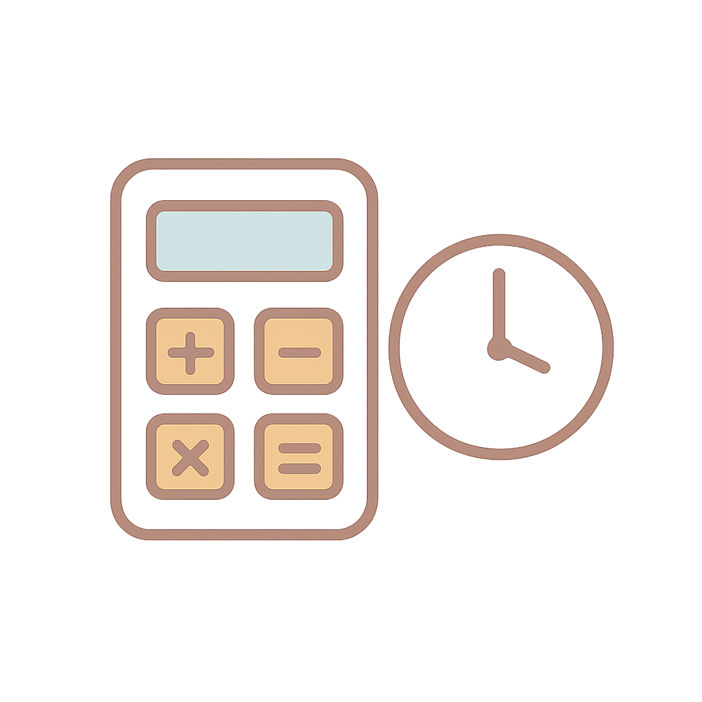 Imagem de uma calculadora ilustrada para festa infantil